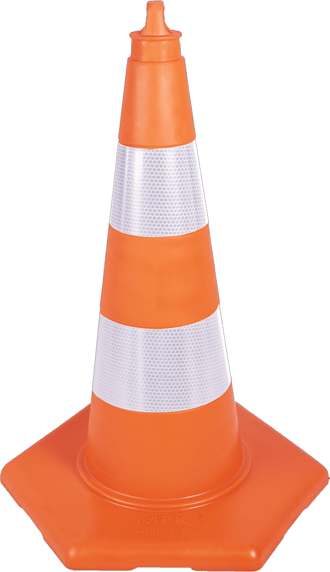 EKO TRAFIK VE REKLAM KONISI 52 CM ÇIFT REKLEFTIFLI TURUNCU